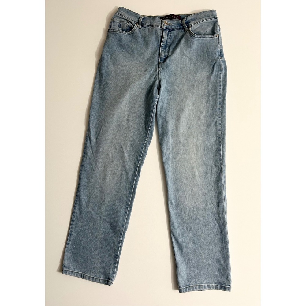 Gloria Vanderbilt Women's Amanda High Rise Straight Leg Jeans Light Wash 12P